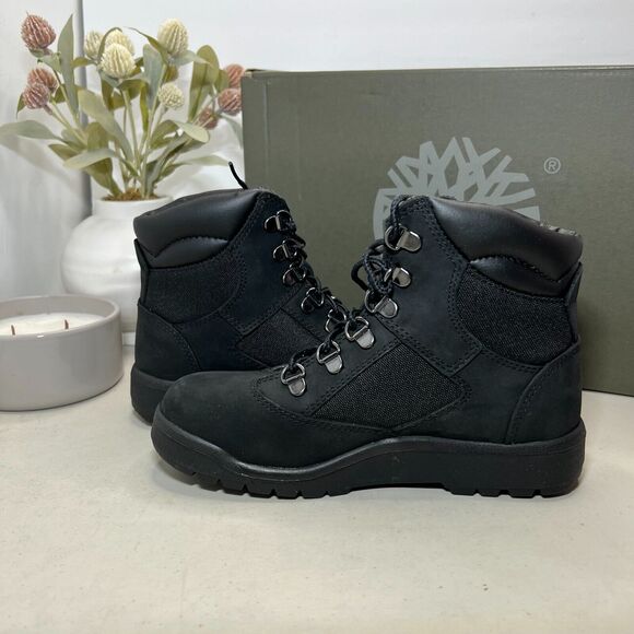 Timberland Field 6-Inch Hiking Boot Black Nubuck 44990/A6098 Boys US 3.5 NWB - Picture 5 of 8